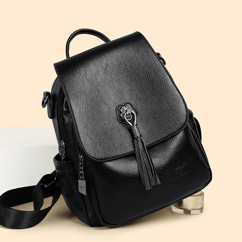 

Ladies Casual Back Pack Designer High Quality Leather Women Shoulder Bag Luxury School Bags Large Capacity Backpacks Daily Use