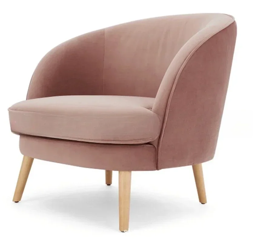 Simple modern fabric sofa furniture cafe studio leisure sofa 2