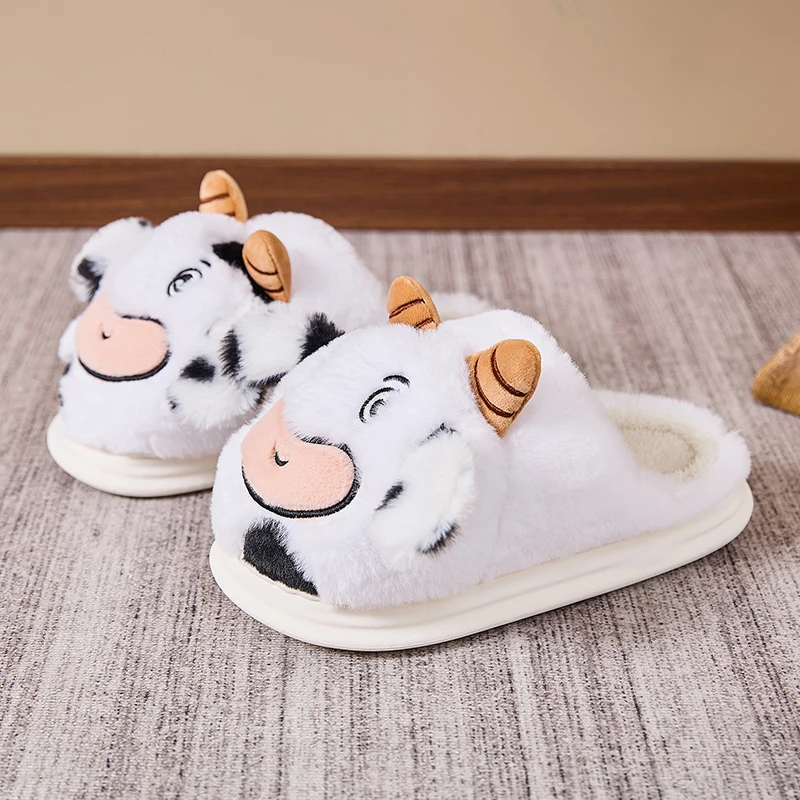 Platform Women's Slippers Home Winter Plush Luxury Designer Woman Shoes Casual Indoor Cartoon Fluffy Fuzzy Fur Slides Flats Soft