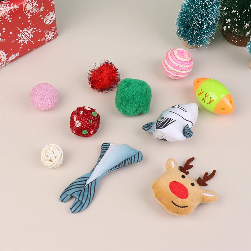 Christmas Cat Advents Calendar 24 Days Countdown Calendar Surprise Present Box Interactive Cat Toy Kit For Cat Lover