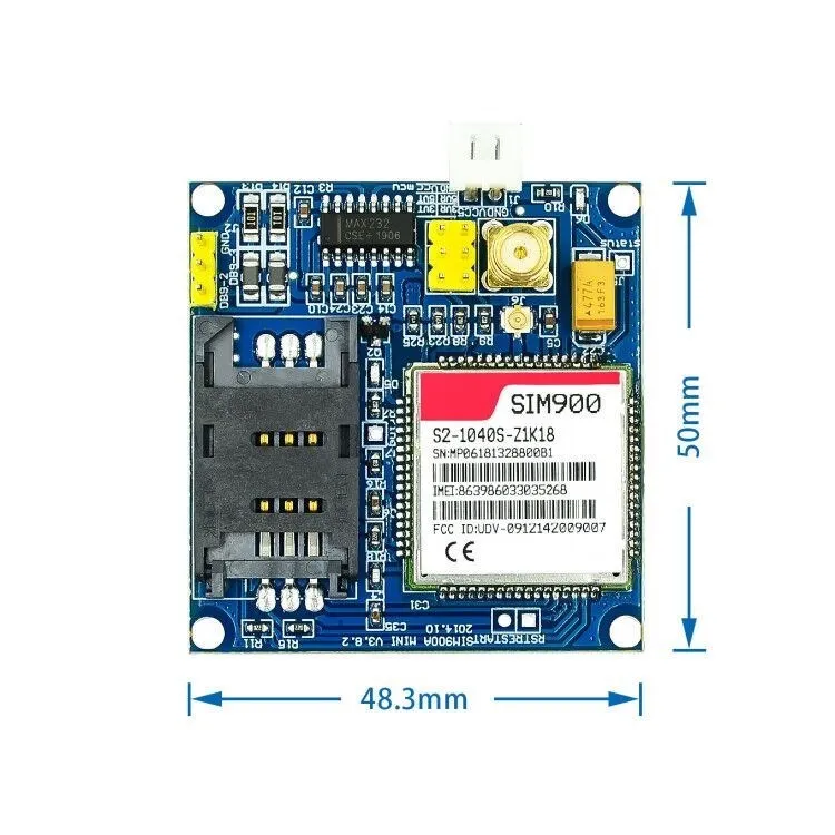 1PCS GSM module SIM900A V4.0 Kit Wireless Extension Module GSM GPRS Board Antenna Tested Worldwide Store