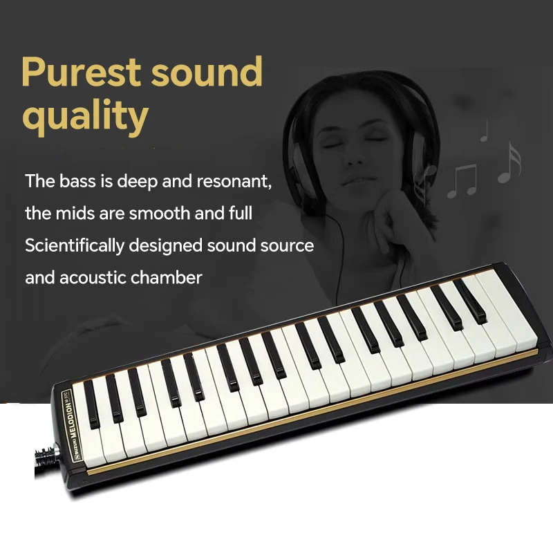 SUZUKI Melodica Instrument 37-Keys Original Imported Tubes Mouthpiece Air Piano Pianica Keyboard Musical Instrument Carrying Bag