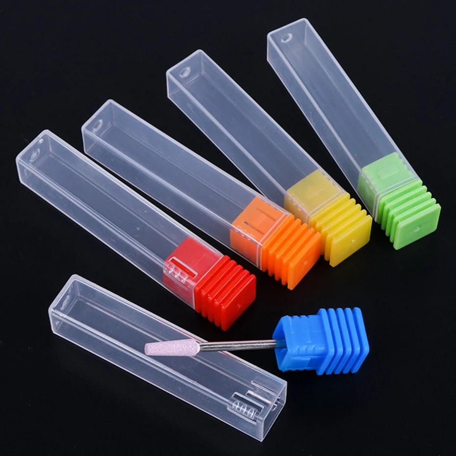 Acrylic Nail Drill Bit Storage Box Empty Stand Display Container Nail Case Cutter for Milling Machine Manicure Accessories BE867