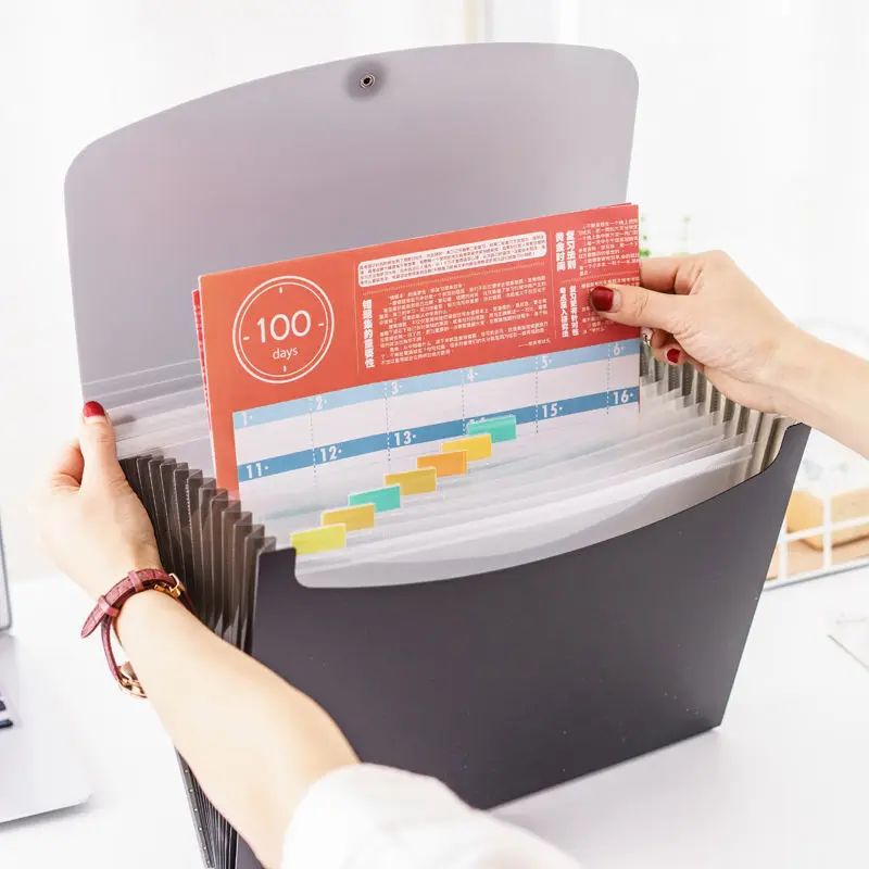 New Multi-layer Test Paper Bag Organ Bag A4 Data Storage Bag Student Office Portable Folder Office Stationery Office Accessories