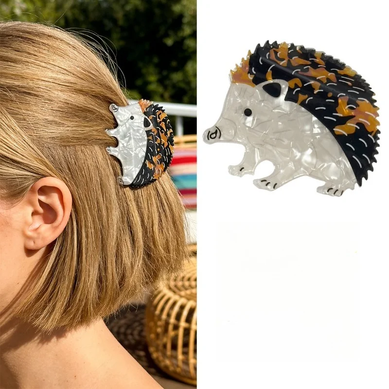 

Cute Hedgehog Hair Claw Women Adorable Animal Accent Trendy Playful Accessory Stylish Playful Girls Headwear Party Daily Outfits