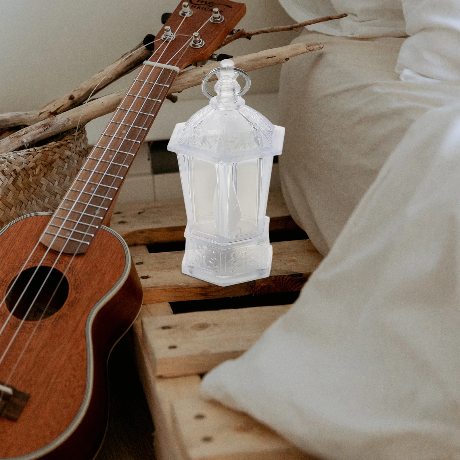 

12Pcs Crystal Style Mini Lantern Clear Handheld Lights for Bedroom Nightstands Wedding Lantern Decor LED Party Lights