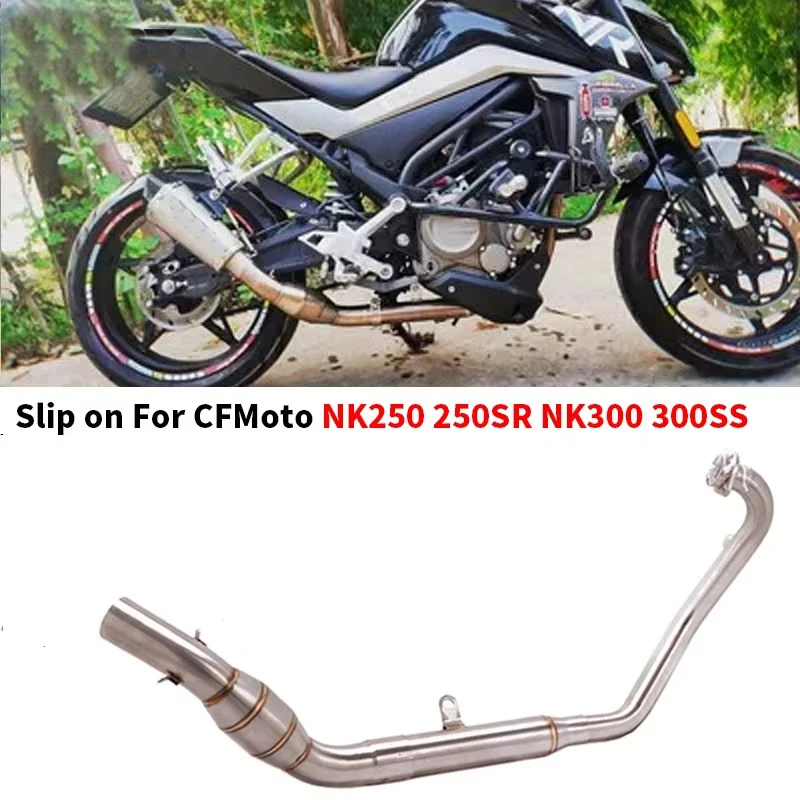 Motorcycle Exhaust Systems Escape 51mm Front Middle Link Pipe Connection For CFMoto NK250 250SR NK300 300SS