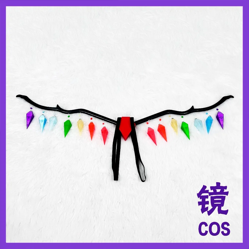 Flandre Scarlet Transparent Glowing Wing Prop Comic Touhou Project Cosplay Props Halloween Christmas Fancy Party  Accessories