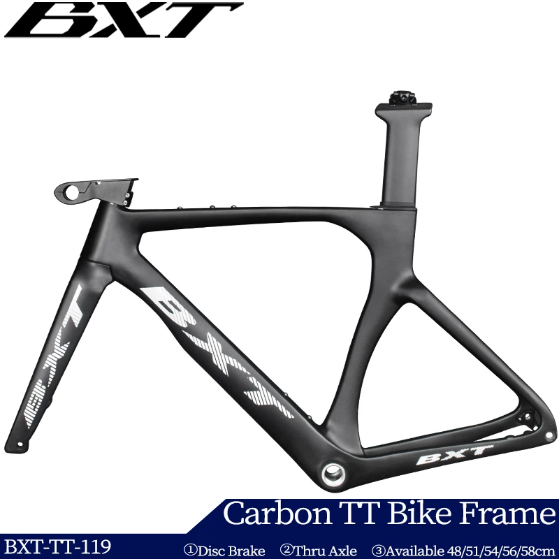 BXT 2023 T1000 Carbon TT Bike Frame Triathlon Bike Frameset High Quality Disc Brake Full Carbon TT Road Bicycle Frame