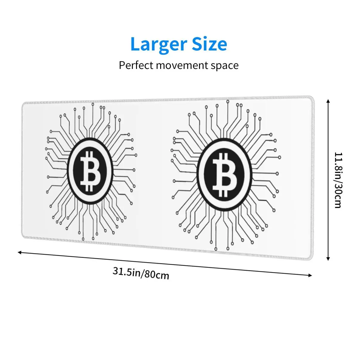 Bitcoin BTC Crypto Currency Large Mouse Pad Computer Keyboard Mouse Mat Gamer PC Laptop Desk Mat Office Accessories Table Mats