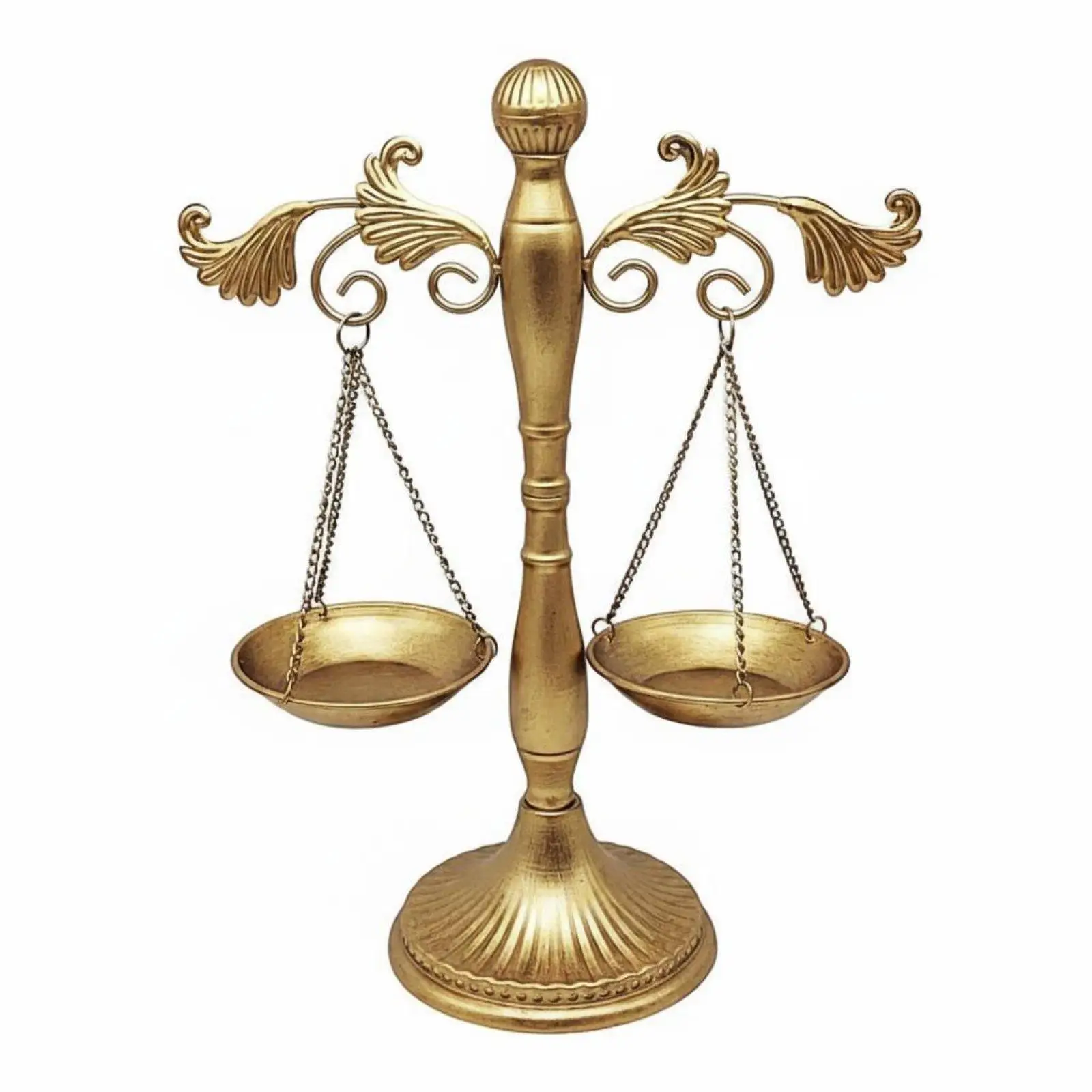 Decorative Angel Scale Statue Iron Figurine for Cabinet Shelf Decor Aesthetic Room Vintage Metal Sculpture Ornament