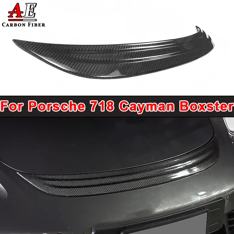 

Для Porsche 718 Cayman Boxster 2016-2019 передний бампер из углеродного волокна, капот двигателя, накладка на вентиляционное отверстие, наклейка на гриль, комплект кузова