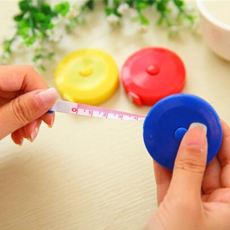 

1.5 Meters Measuring Tape with Lock Pin Button Retract Double Scale Retractable Ruler for Hight Waist Weight Loss Sewing