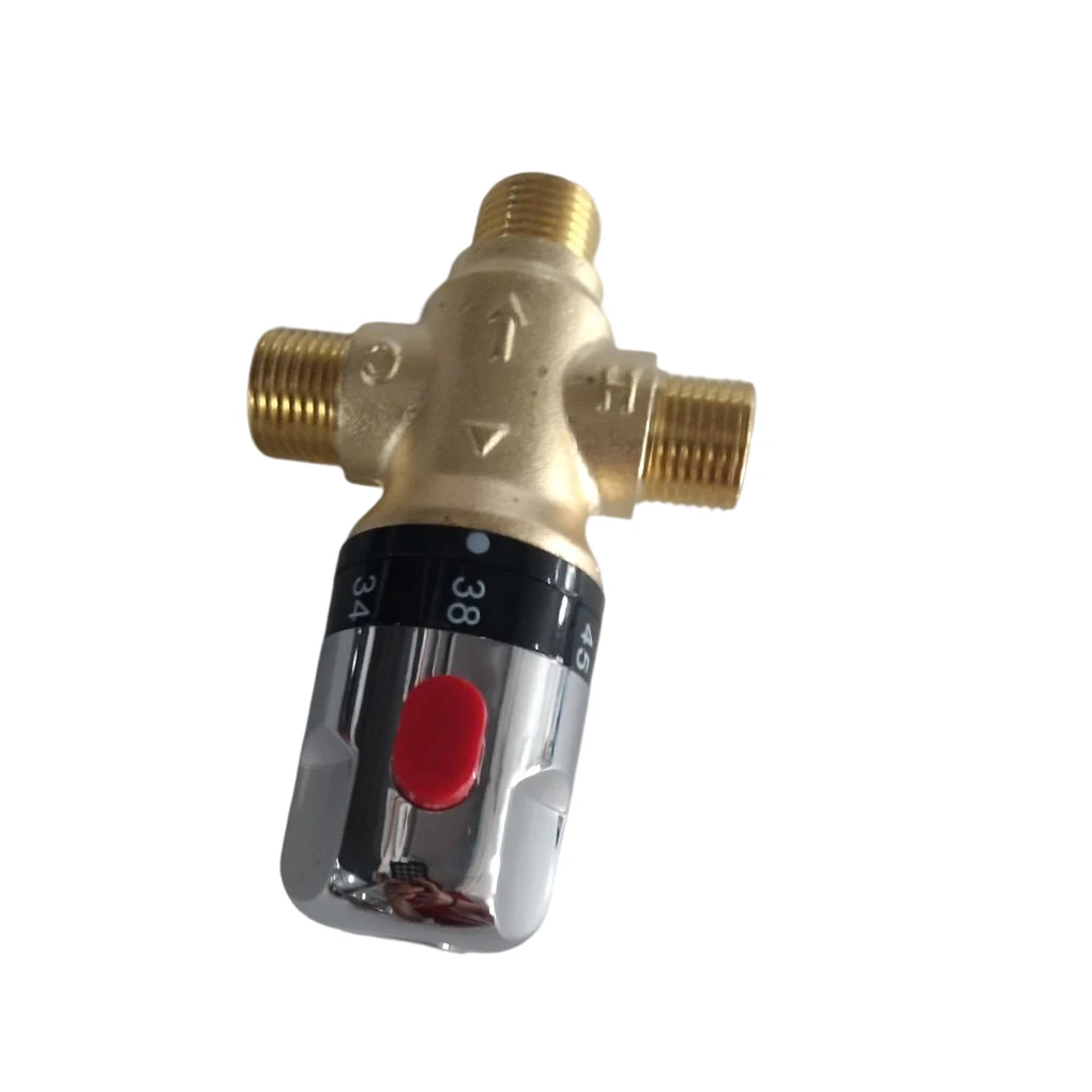 Brass Thermostatic Mixing Valve Bathroom Showering Faucet Temperature Adjustable Mixer Repairing Supply Shower Room