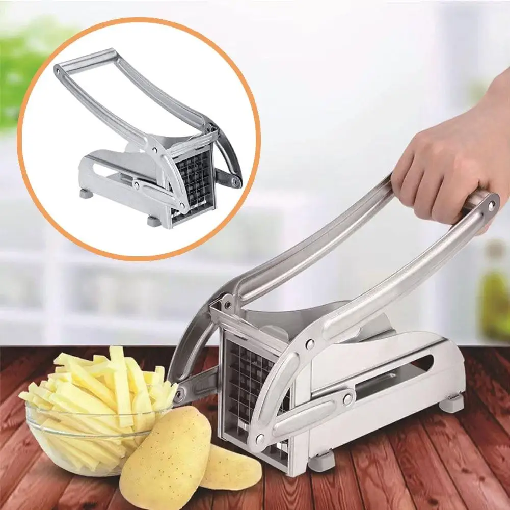 

1PCS Multi-functional Potato Cutter Cucumber Slicer Stainless Steel Vegetable/chips Chopper WITH Non-slip Suction Cup Base