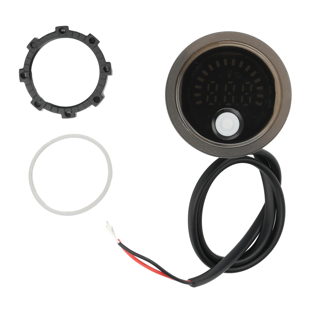 DC 7-100V Waterdichte Voltmeter 12V 2A Ronde LED Digitale Spanningsindicator Monitor voor Zuur/Lithium batterij Boot Motorfiets