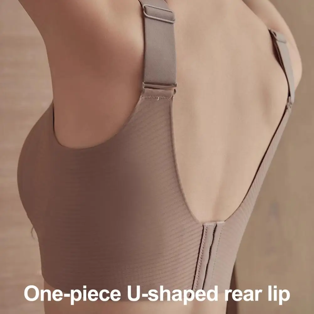 Women Full Coverage Seamless Bra, V-Neck Push-Up Wireless Bralette No Underwire Supportive Bra For Daily Wear