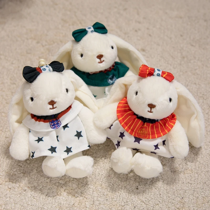 Ballet Rabbit Plush Keychain Cute Dancing Bunny Mini Stuffed Doll Bag Pendant Fluffy Princess Charm Car Hanging Plush Keyring