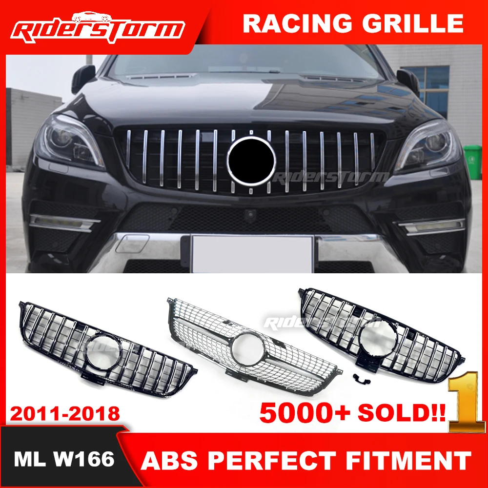 

2012-2014 Diamond grille suitable for ML Class W166 grille Front Bumper Grille FOR ML class ML300 ML320 ML350 ml400 ML450 grille