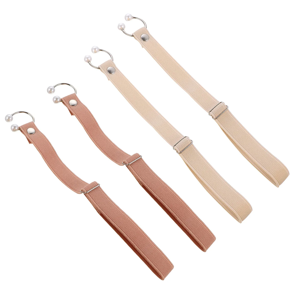 

2pcs Anti Slip Shoe Straps For High Heels Lightweight Detachable Ankle Bands Pearl Design Washable Elastic Shoelace Accessories