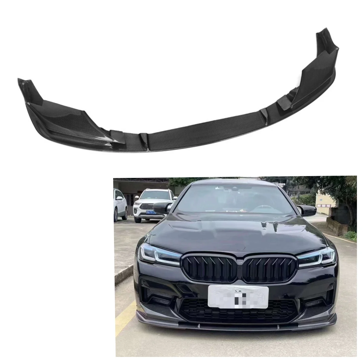 100% Dry Carbon Fiber 3D Style Front Bumper Lip Splitter for  F90 M5 LCI Sedan 2021+ Body Kit F90 M5 Front Lip Splitter