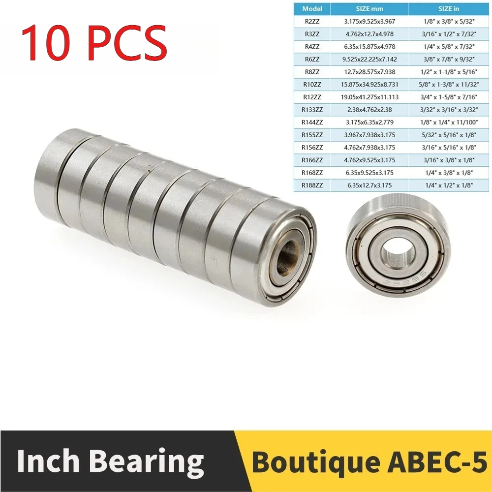 Veekaft-Kit de rolamentos imperiais, rolamentos de esferas, R2 R3 R4 R6 R8 R10 R12 R133 R144 R155 R156 R166 R168 R188 ZZ