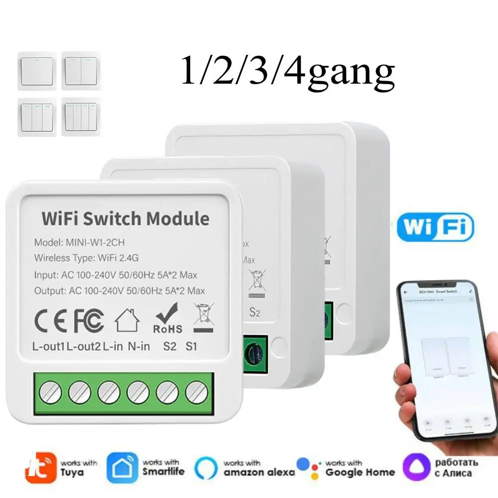 عداد طاقة ذكي من Tuya يعمل بالواي فاي 16A 220 فولت مع مفتاح تحكم مزدوج ومفتاح طاقة يعمل مع أليكسا جوجل أليس سمارت لايف