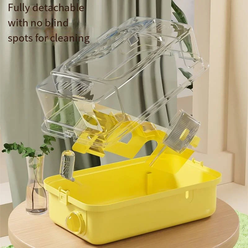 Large Space Golden Bear Cage Hamster Cage Acrylic Hamster Cage Take-out Luxury Pet Supplies