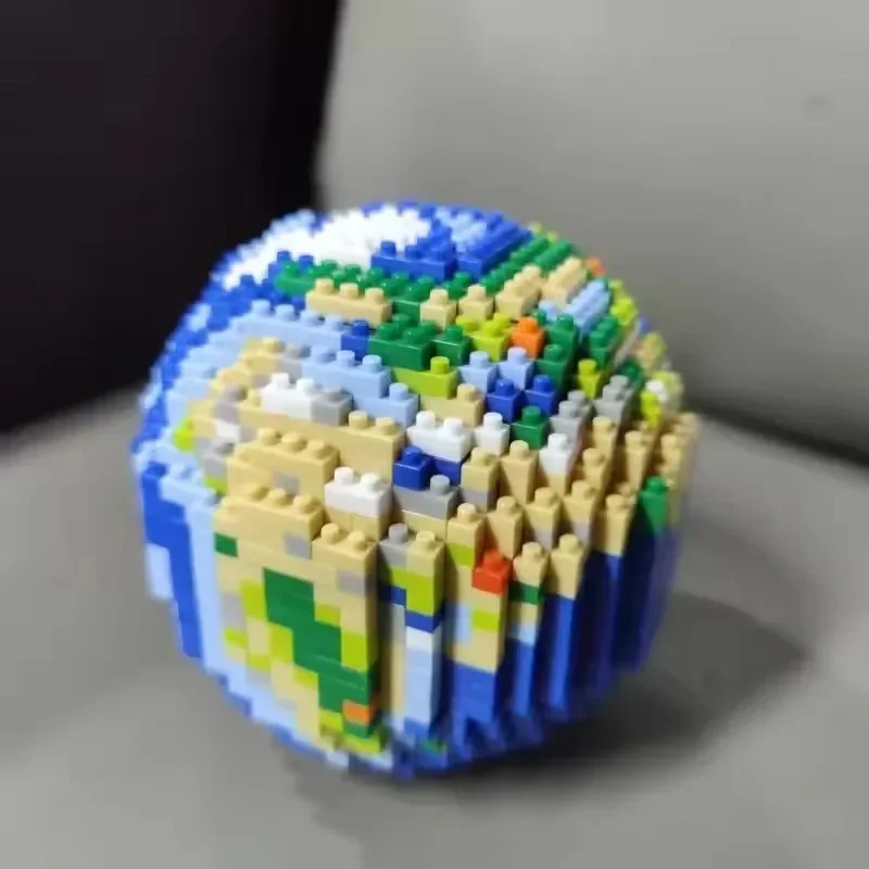 Earth building blocks Assembly toys Explore space Bluey Planet Children's gift diy small particle assembly educational