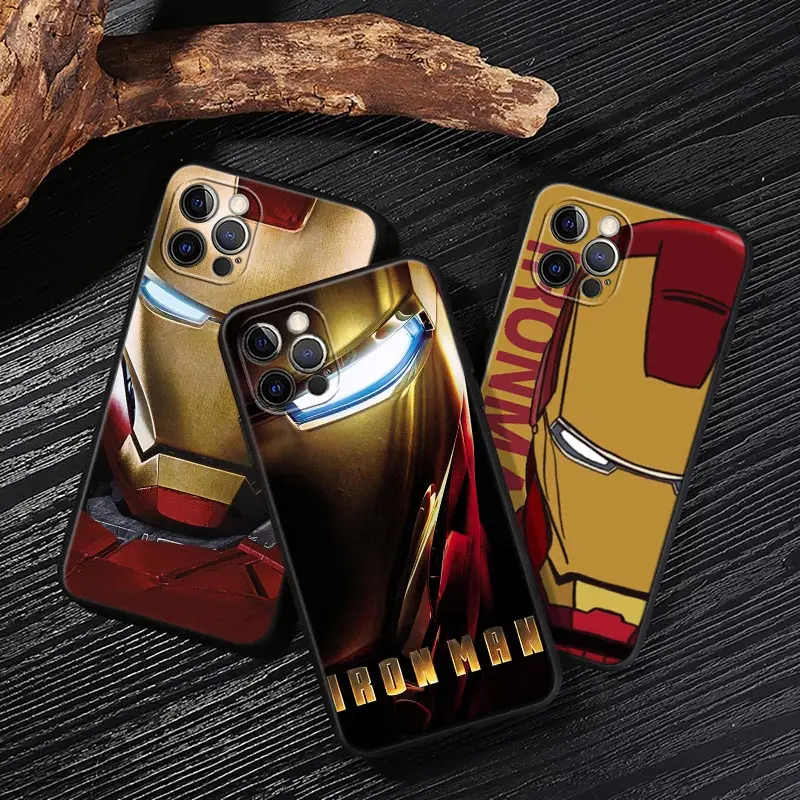 

Marvel IRON MAN Case For iPhone 17 16 15 14 13 12 11 Pro Max Plus Back Cover For iPhone 17 Pro 17E Air 16e Protect Soft Funda