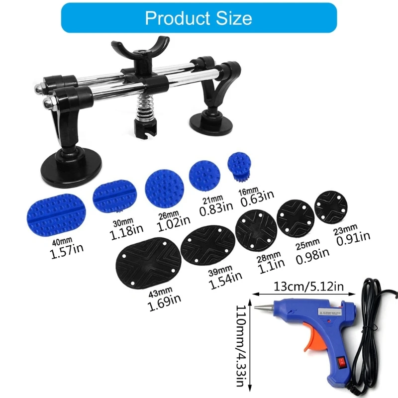 Инструмент для удаления вмятин со съемником для мостов и язычками. Универсальный инструмент для удаления вмятин с автомобиля