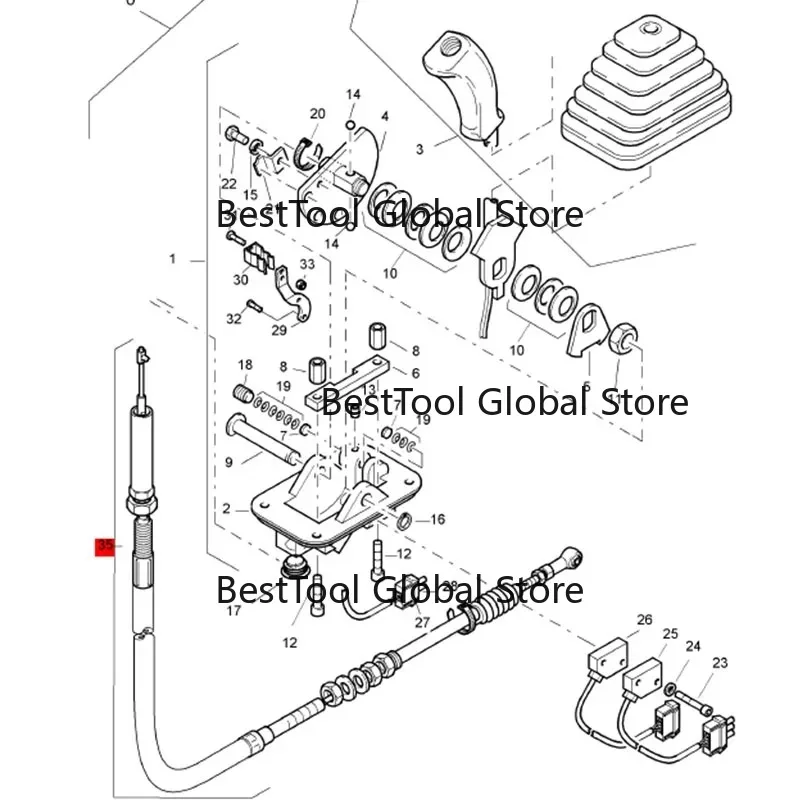 05561247 Gear Lever Cable Gear Shift Forward Reverse Control for Bu00ggy
