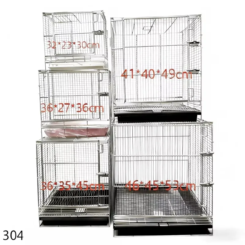 304 stainless steel collapsible simple birdcage washable box package is installed in 1 minute for rearing and outdoor use