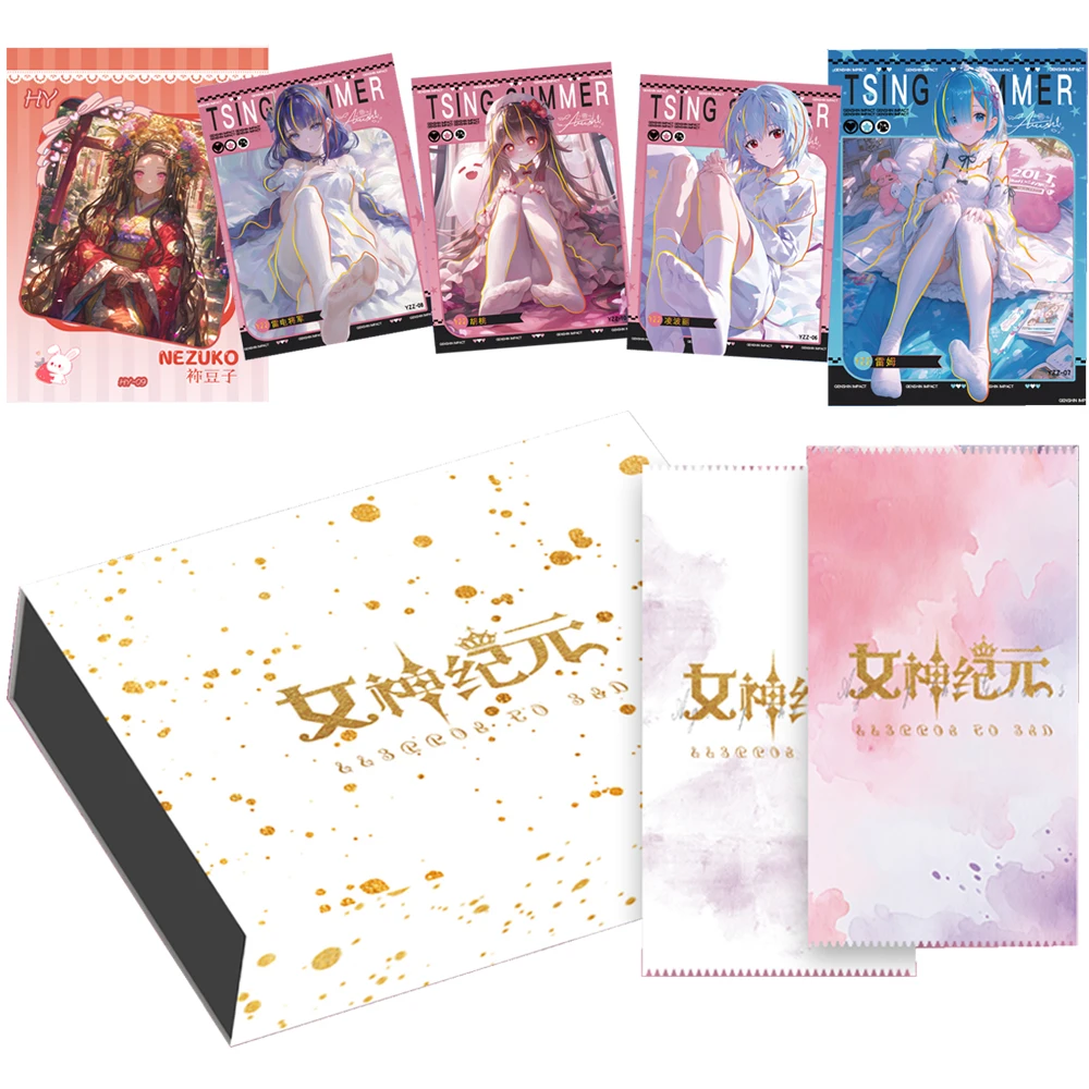 

Goddess Era Collection Card For Child Goddess Story Raiden Shogun Kamado Nezuko Elegant Anime Girl Limited Game Card Kids Toys