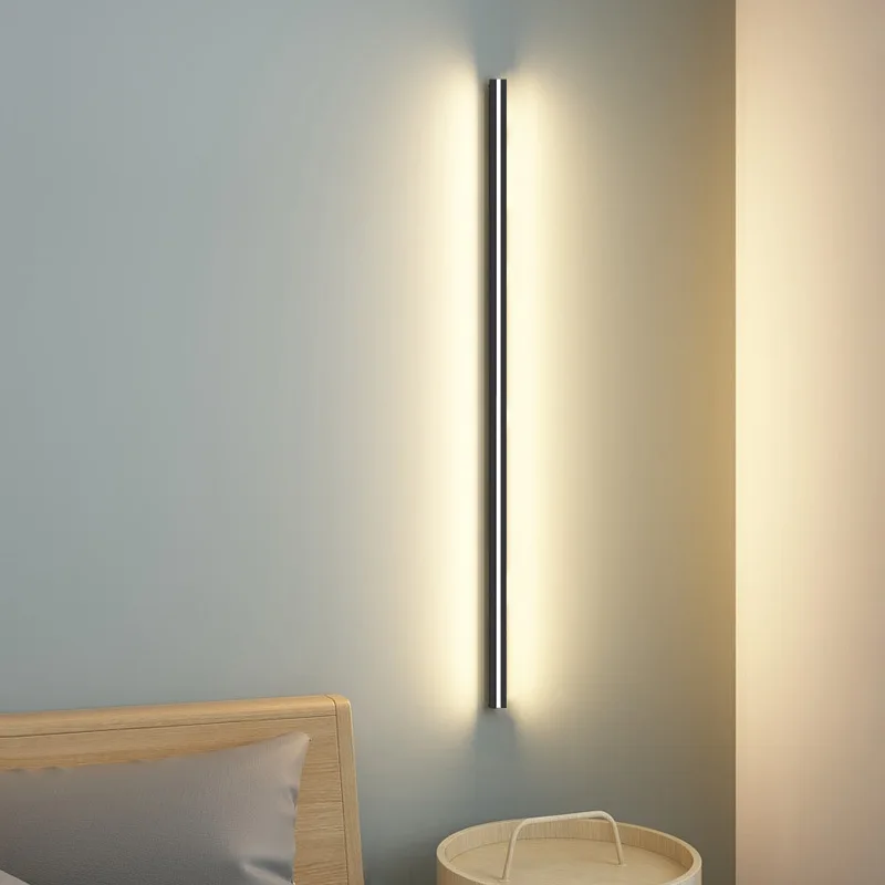 Minimalist Long Strip Wall Lamp for Bedroom Bedside Aisle Staircase Nordic Simple LED Line Art Wall Light Home Lighting Fixture image 6