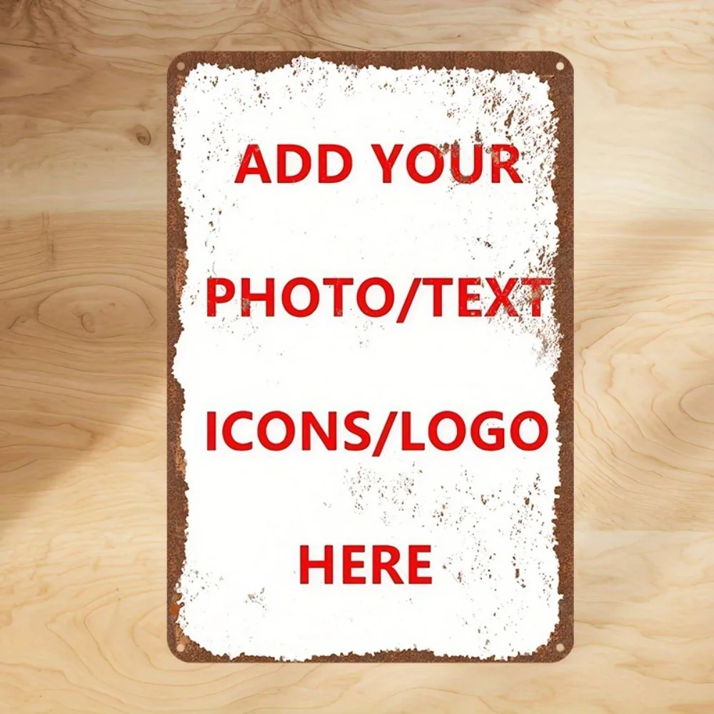 8*12 Inch Customizable Metal Wall Sign Various Template Designs Upload Photo Record Special Moments Decor