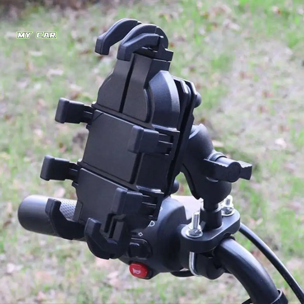 

360 ° Вращающийся держатель для телефона на мотоцикле, фиксированная ультра-стабильная навигационная подставка с восемью когтями, противоударная подставка для телефона с защитой от сотрясений, GPS