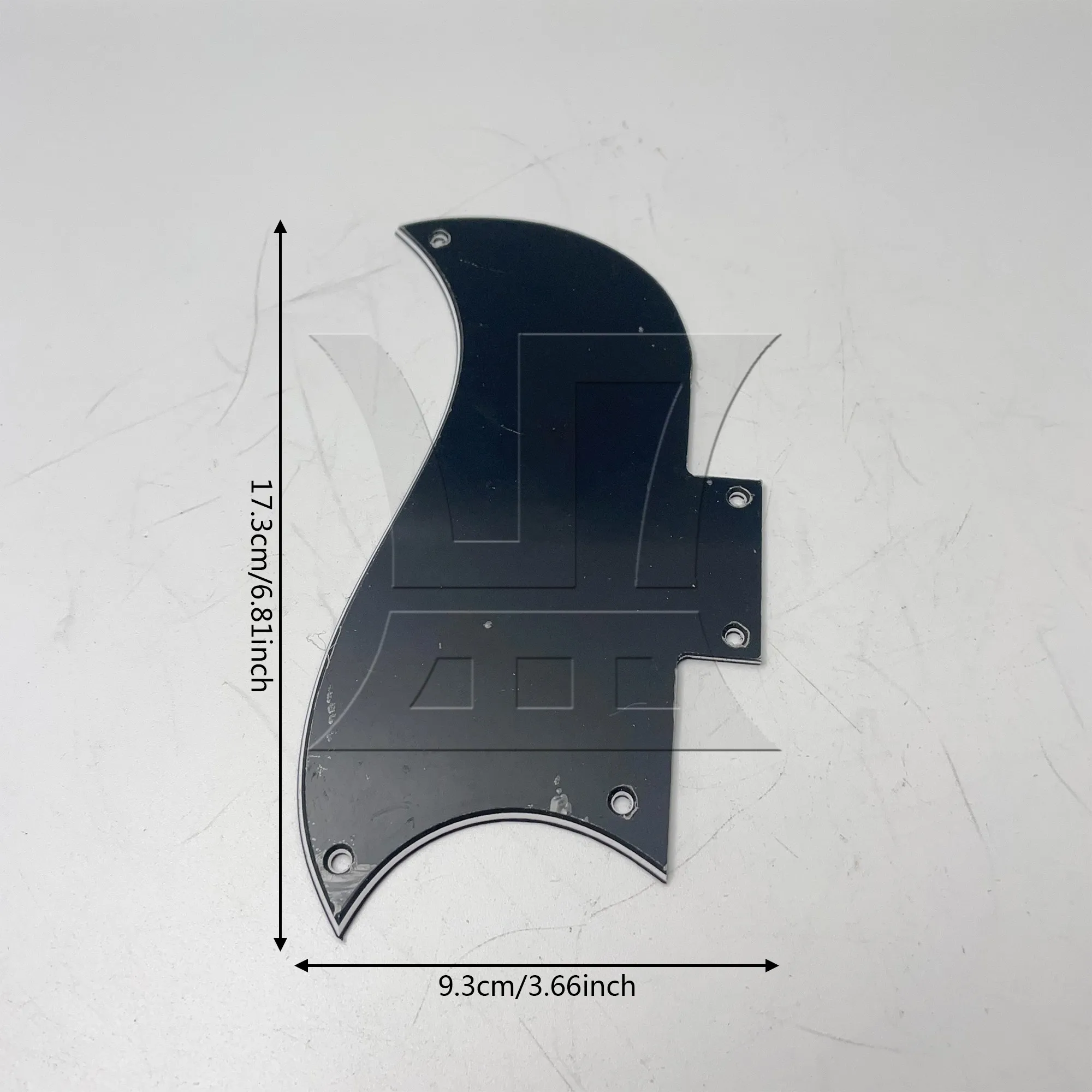 

YIBUY 3 Ply 5Holes Pickguard For 61 Electric Guitar BLACK