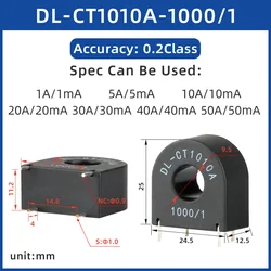 Pin Type PCB Current Transformer DL-CT1005A 2000/1 DL-CT1010A 1000/1 Small Zero Phase Mounting