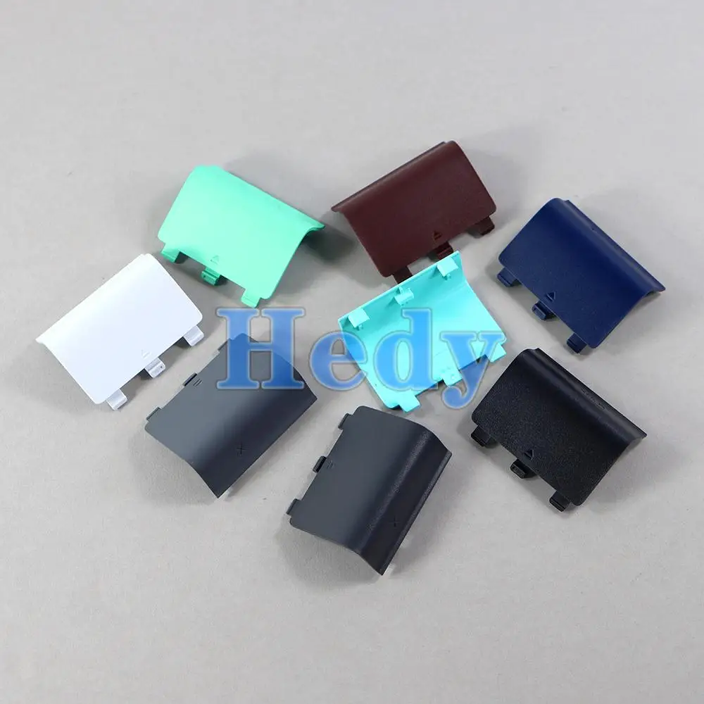 XBOXONE 게임 패드 용 XBOX ONE 컨트롤러 용 2PCS 오리지널 새 교체 검정색 배터리 커버 캡 도어 백 쉘