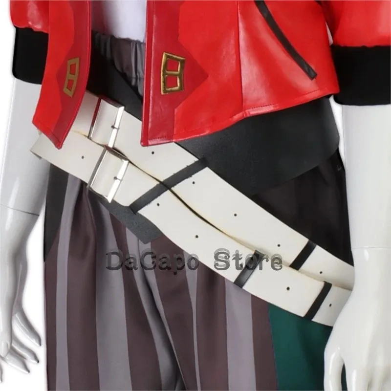 

asdh8@Vi cosplay Arcane Violet Red Coat Lol Costume game RolePlay Women Outfit Halloween wig Party Event Pants Suit