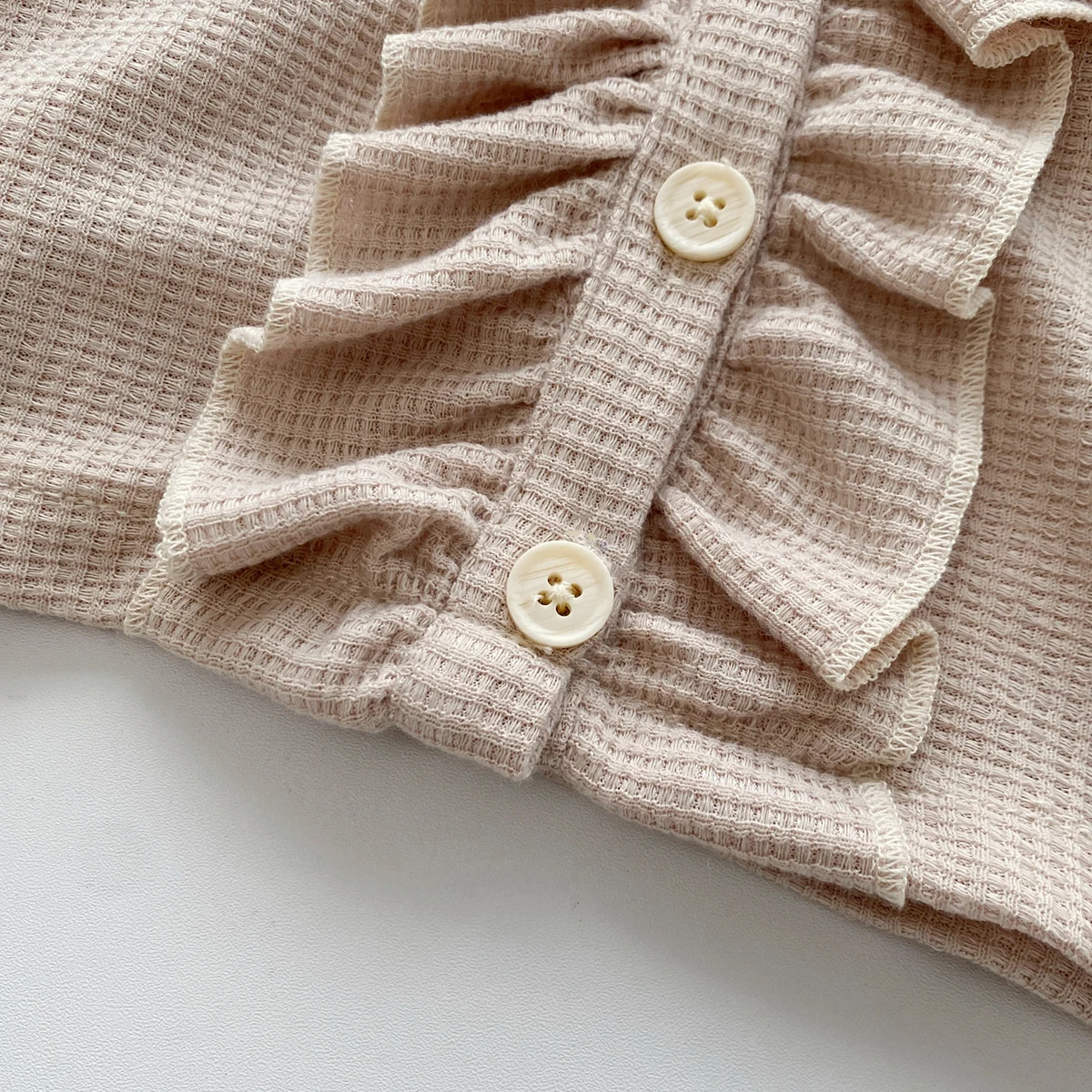 Mädchen-Set im Herbst-Urlaubsstil, koreanisches Blumenmuster, ärmelloses Kleid, langärmliges Oberteil, schlichtes 2-teiliges Set, modisch, lässig – Detail 5