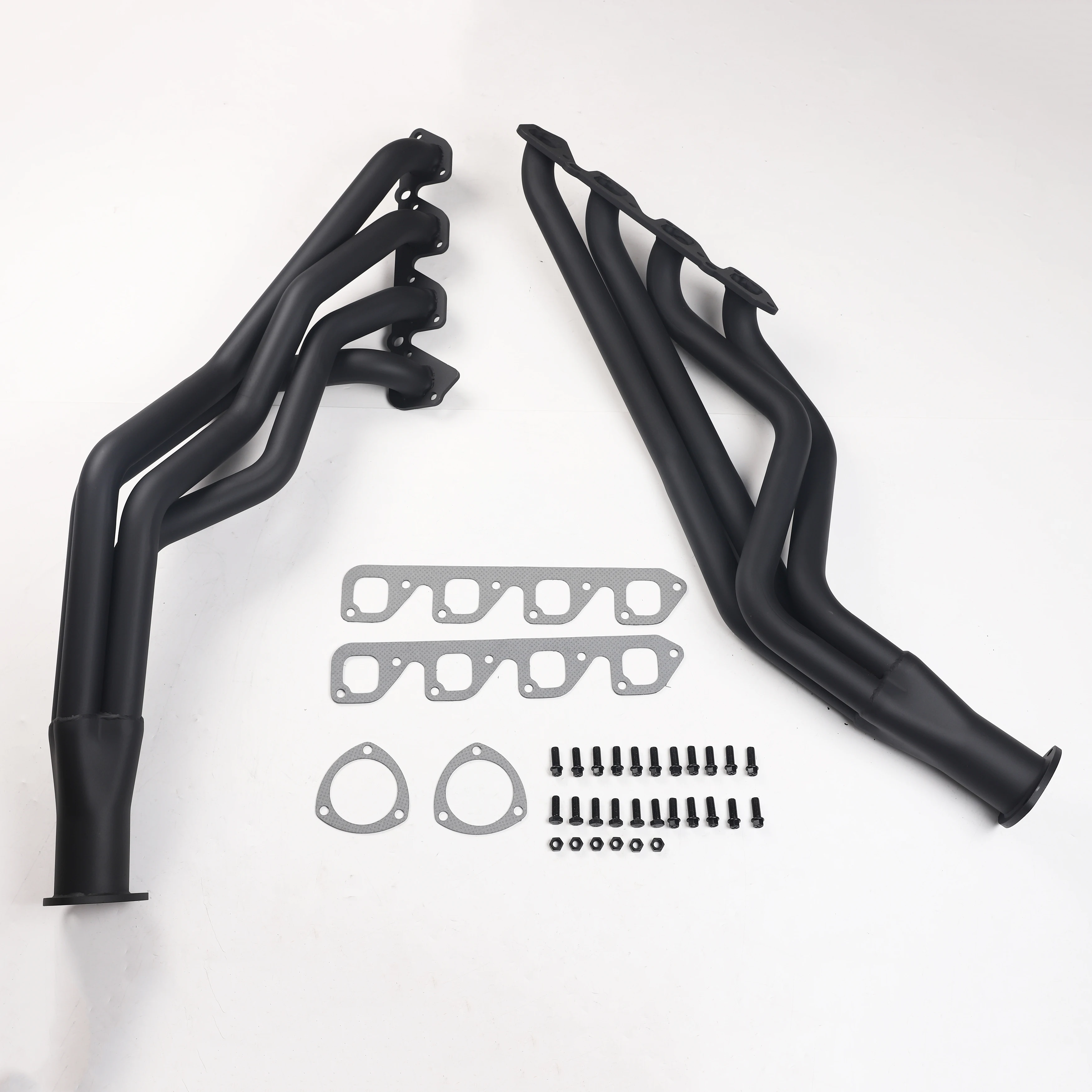 FOR 1967-1970 MUSTANG/COUGAR/FALCON/FAIRLANE/TORINO 351C LONG TUBE HEADERS BLACK