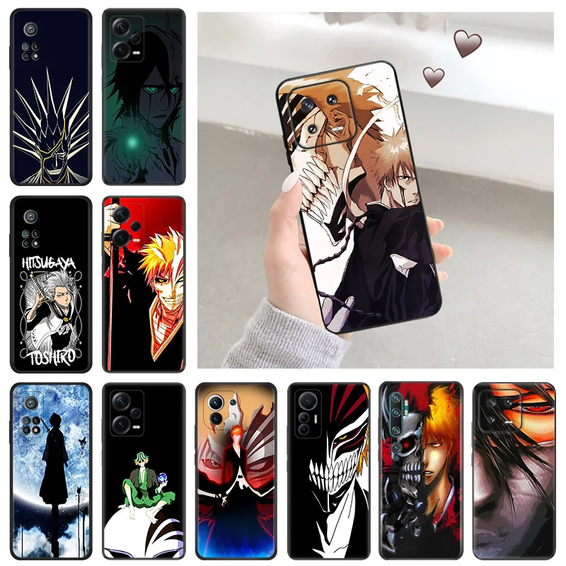 Silicone Soft Phone Case for Redmi Note 13 Pro 4G 5G 12 12c 13c Note12 Xiaomi 12t 12x 13Lite 12Lite Cartoon Bleach Ichigo Cover