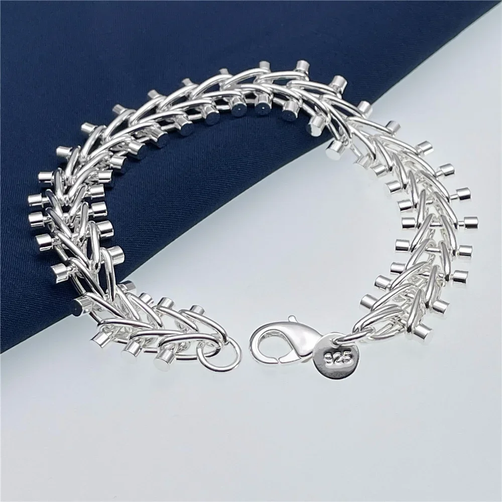 Zhubobo 925 sterling silver centipede bracelet for ladies ladies wedding fashion party charms accessories jewelry gifts