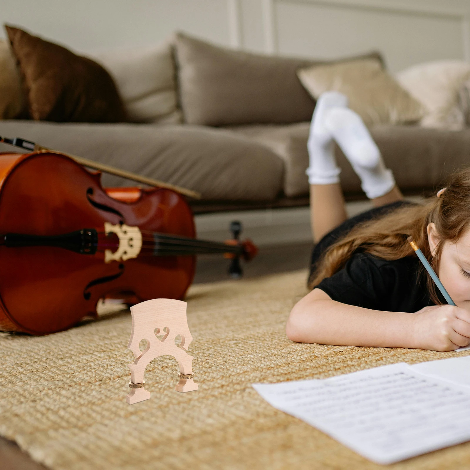 

Adjustable European Maple Wood Cello Bridge 3 4 Size Low Tall Bridge for Students Practice Maple Wood Cello European Adjustable