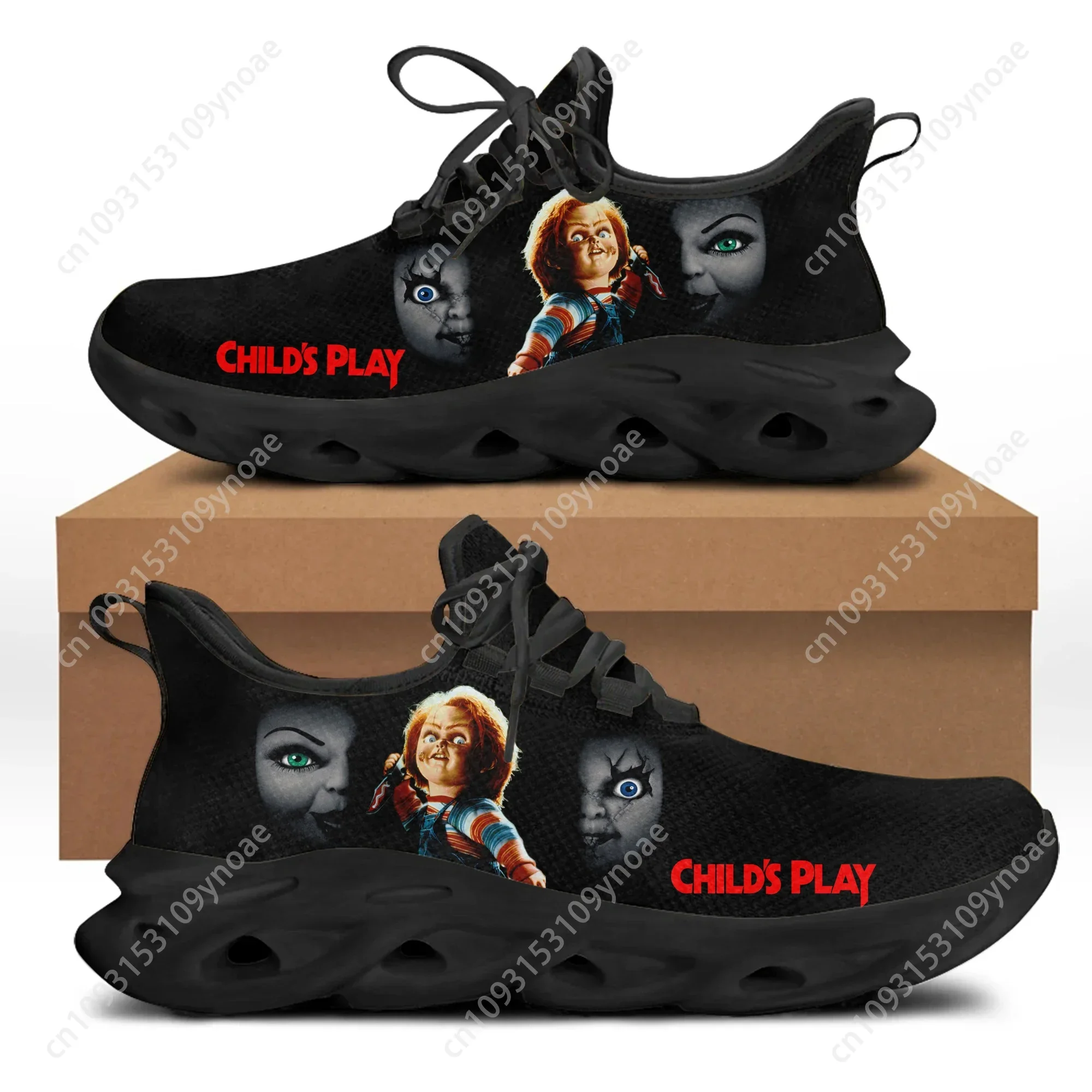 

Childs Play Chucky Horror Movie Flats Sneakers Mens Womens Sports Running Shoes High Quality DIY Sneaker Customized Shoe