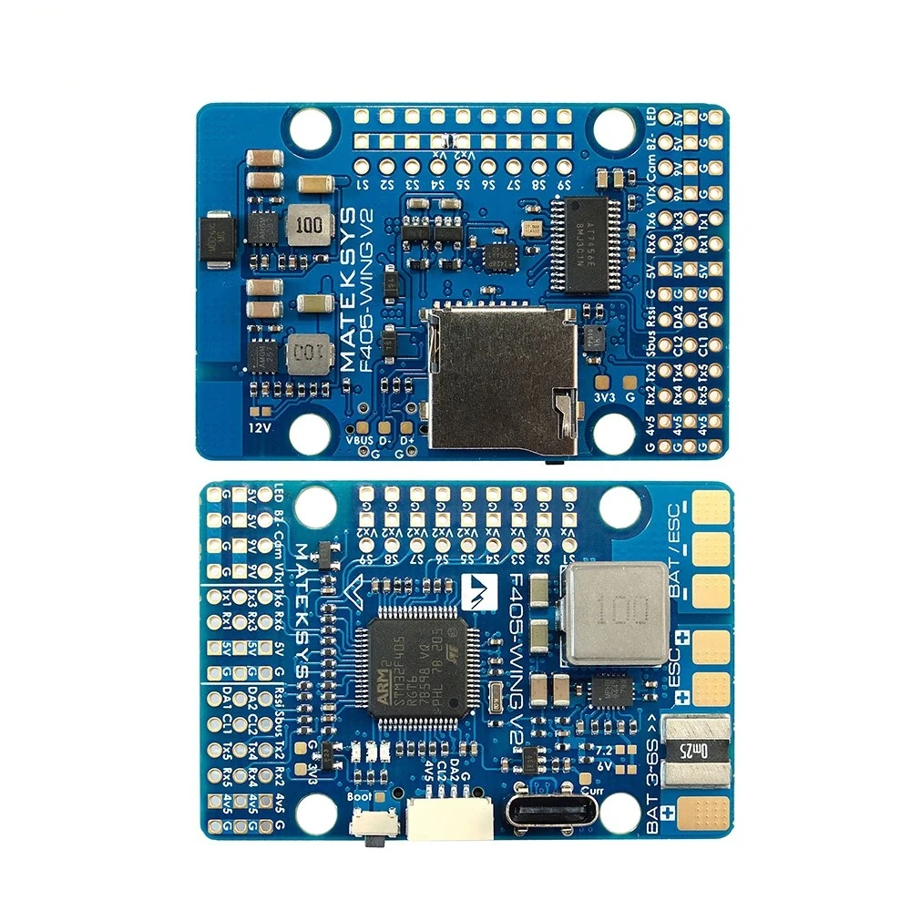 Mateksys F405-Wing V2 Flight Controller per Ala Fissa con Chip F405, Ingresso a Tensione Ampia 3-6S