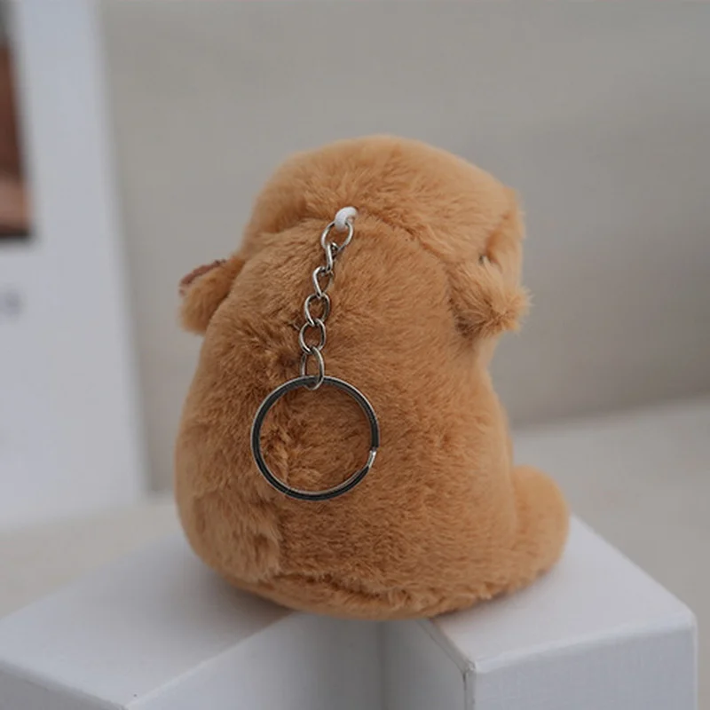 10cm bonito dos desenhos animados capivara pingente de brinquedo de pelúcia boneca saco pendurado ornamentos bonito kapila chaveiro boneca desktop carro pingente