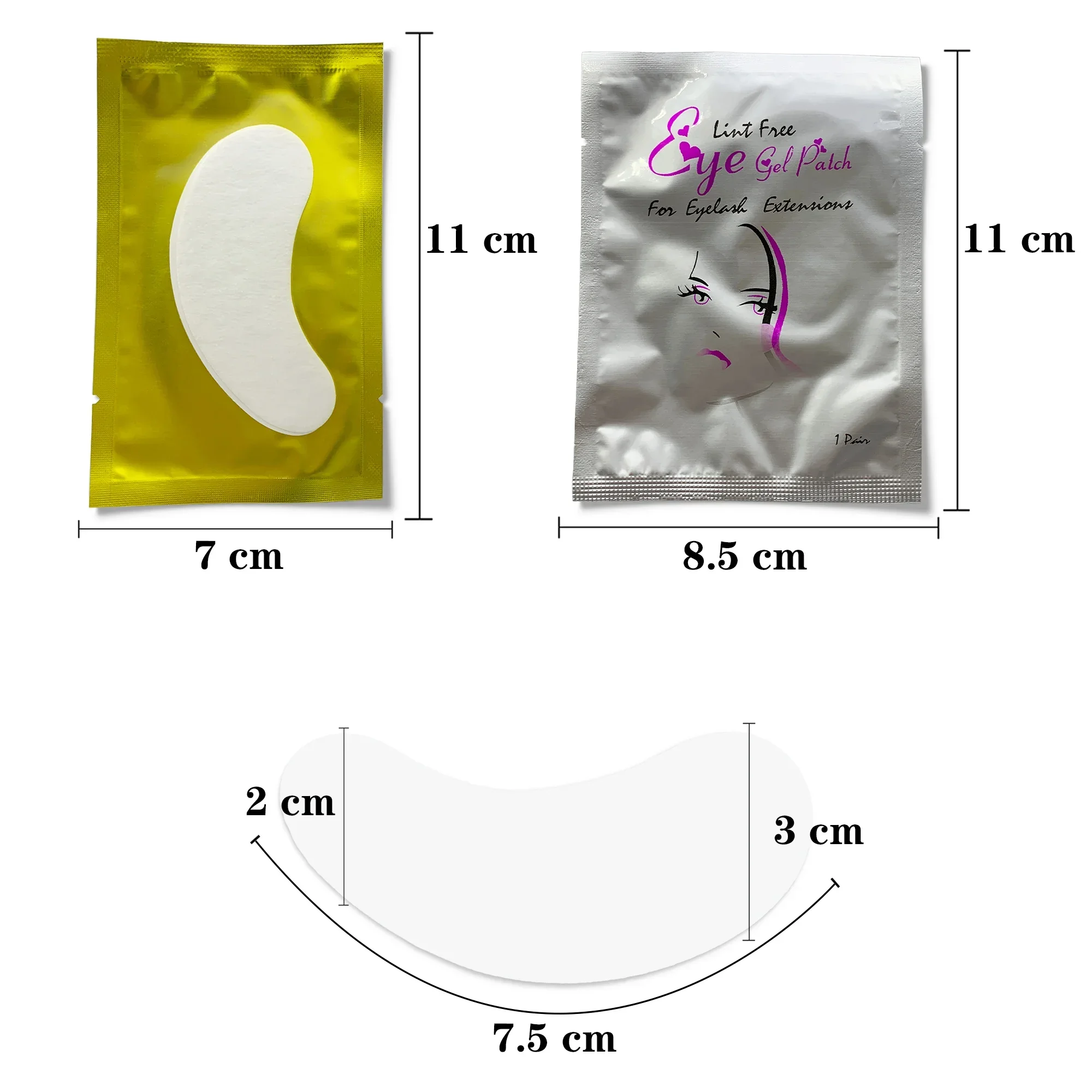 Patchs en papier de gel d'incision en forme de U, extension de cils, greffage de faux cils, sous les yeux, autocollants de tampon, conseils, outils de maquillage, 50 paires